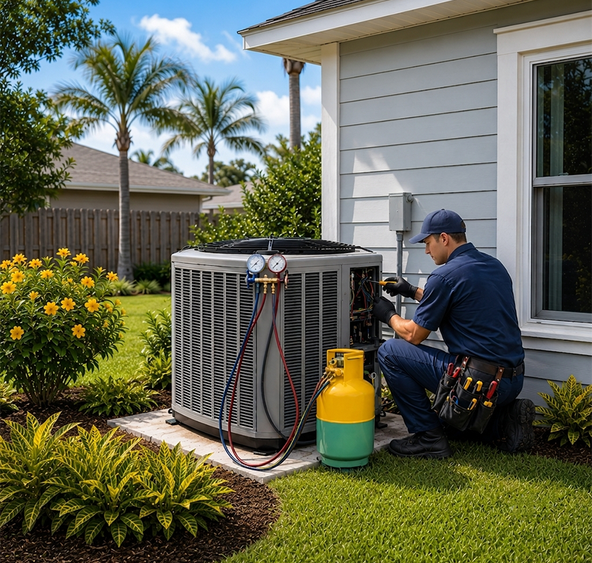Professional heating, ventilation, and air conditioning maintenance service